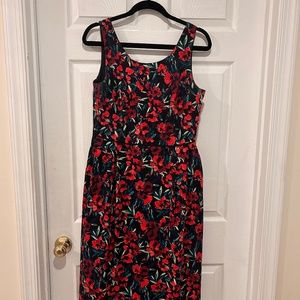 Lands End Dress Floral Pattern